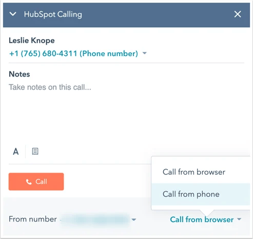 HubSpot Calling